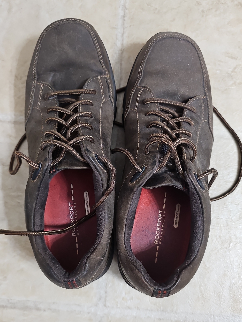 Rockport Men's Dark Brown Leather Lace-Up Casual Shoes